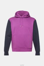 Esprit Two-tone hoodie Men Violet Sweatshirts & Hoodies P0D0X938 - Image 5
