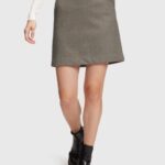 Esprit Two-tone skirt Women Gunmetal Skirts P0D0X520