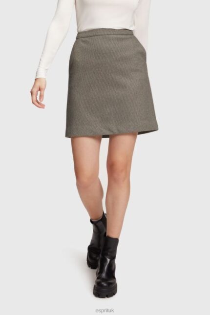 Esprit Two-tone skirt Women Gunmetal Skirts P0D0X520