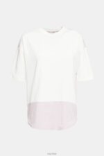 Esprit Two-tone T-shirt Women Off White T-Shirts P0D0X393 - Image 5