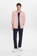 Esprit Utility shirt, 100% cotton Men Old Pink Shirts P0D0X573 - Image 2