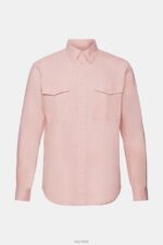 Esprit Utility shirt, 100% cotton Men Old Pink Shirts P0D0X573 - Image 5