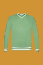 Esprit V-neck sustainable cotton jumper Men Green Sweaters P0D0X726 - Image 5