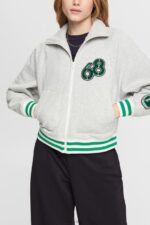Esprit Varsity jacket Women Light Grey Jackets P0D0X416