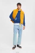 Esprit Varsity patch sweatshirt Men Ink Sweatshirts & Hoodies P0D0X809 - Image 2