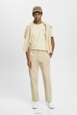 Esprit Vintage straight fit cargo trousers Men Light Beige Trousers & Pants P0D0X731 - Image 2