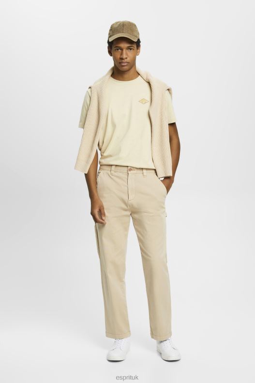Esprit Vintage straight fit cargo trousers Men Light Beige Trousers & Pants P0D0X731 - Image 2