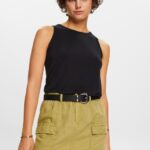Esprit Viscose vest top Women Black Vest P0D0X260