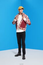 Esprit Waffle pique long sleeve top Men Off White Long Sleeve P0D0X850 - Image 2