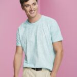 Esprit Washed-effect T-shirt Men Light Aqua Green T-Shirts P0D0X753