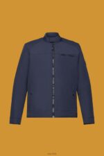 Esprit Water-repellent ripstop jacket Men Navy Jackets P0D0X712 - Image 5