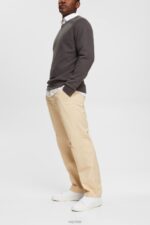Esprit Wide fit chinos Men Cream Beige Trousers & Pants P0D0X331 - Image 2
