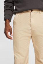 Esprit Wide fit chinos Men Cream Beige Trousers & Pants P0D0X331 - Image 3