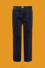 Esprit Wide fit corduroy trousers Men Navy Trousers & Pants P0D0X333 - Image 5