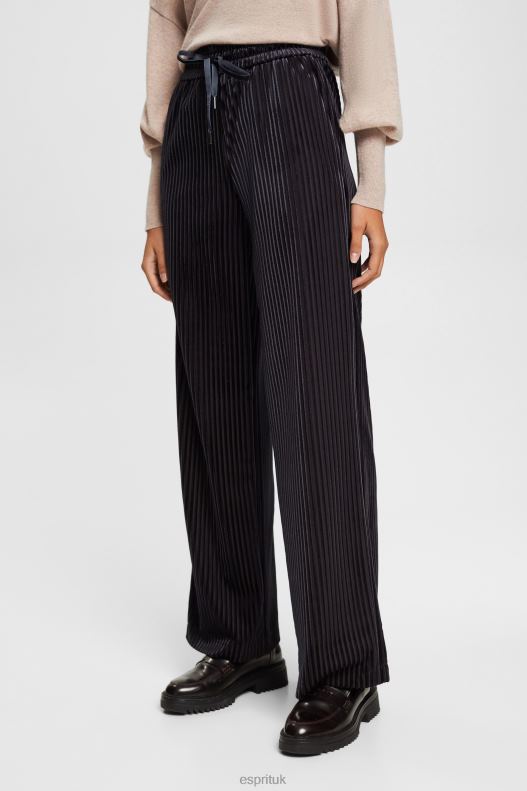 esprit_wide_fit_striped_joggers_women_black_joggers_p0d0x422.jpg Esprit Wide fit striped joggers Women Black Joggers P0D0X422 - Image 1