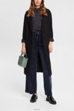 Esprit Wide fit striped joggers Women Navy Joggers P0D0X423 - Image 2