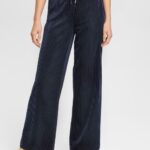 Esprit Wide fit striped joggers Women Navy Joggers P0D0X423
