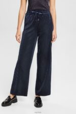 Esprit Wide fit striped joggers Women Navy Joggers P0D0X423