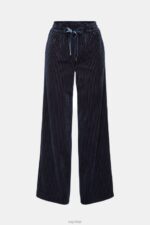 Esprit Wide fit striped joggers Women Navy Joggers P0D0X423 - Image 5