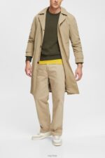 Esprit Wide leg, sustainable cotton trousers Men White Trousers & Pants P0D0X330 - Image 2