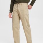 Esprit Wide leg, sustainable cotton trousers Men White Trousers & Pants P0D0X330
