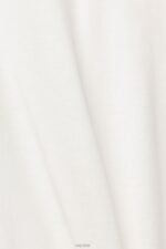Esprit With TENCEL: T-shirt with band collar Women Off White T-Shirts P0D0X562 - Image 4