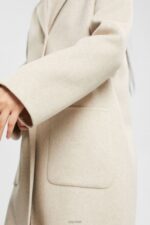 Esprit Wool blend coat Women Cream Beige Coats P0D0X561 - Image 3