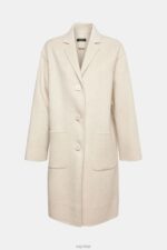 Esprit Wool blend coat Women Cream Beige Coats P0D0X561 - Image 5