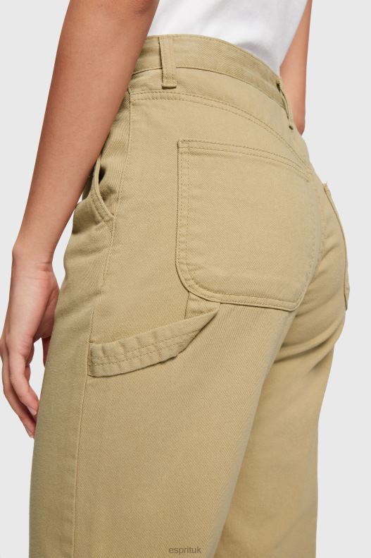 ESPRIT x Rest & Recreation Capsule Denim Cargo Pants Women Beige Denim P0D0X476 - Image 2