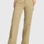 ESPRIT x Rest & Recreation Capsule Denim Cargo Pants Women Beige Denim P0D0X476