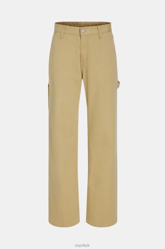 ESPRIT x Rest & Recreation Capsule Denim Cargo Pants Women Beige Denim P0D0X476 - Image 4