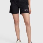 ESPRIT x Rest & Recreation Capsule Windbreaker Shorts Women Black Shorts P0D0X474