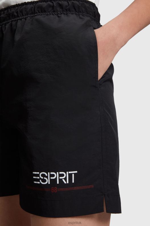 ESPRIT x Rest & Recreation Capsule Windbreaker Shorts Women Black Shorts P0D0X474 - Image 3