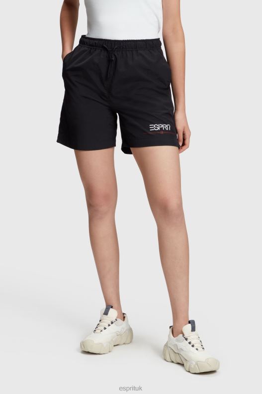 ESPRIT x Rest & Recreation Capsule Windbreaker Shorts Women Black Shorts P0D0X474 - Image 1